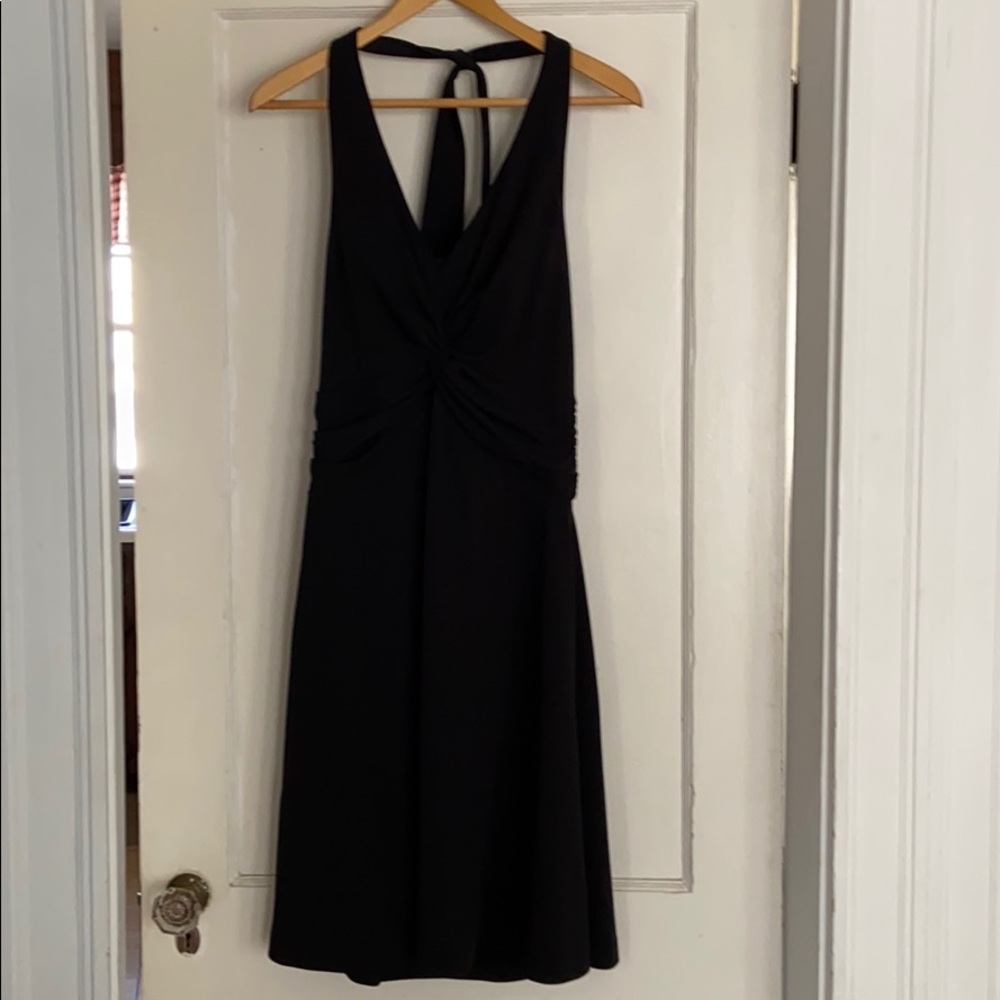 WHBM Black Halter Dress